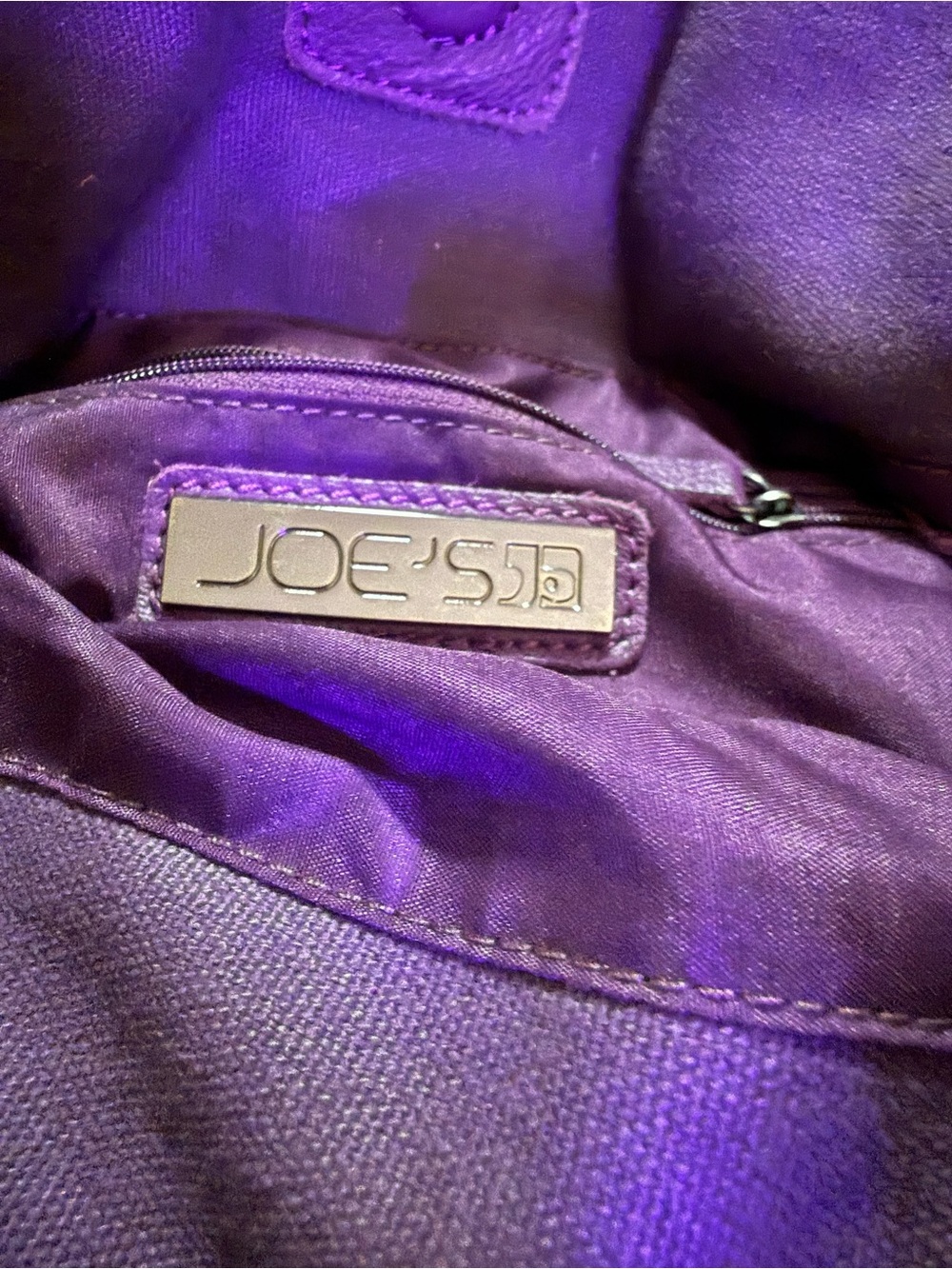Joe’s Purple Leather Tote Bag - Picture 10 of 10